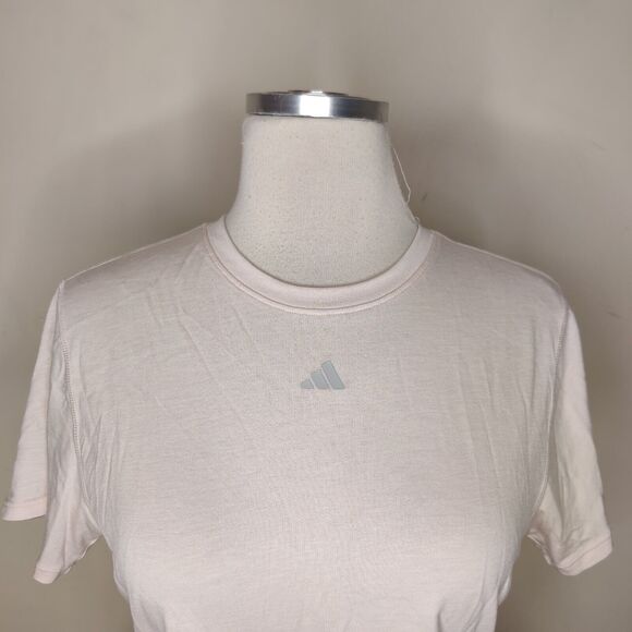 Adidas Yoga Studio Wrapped Shirt Tie Back Short Sleeve - Picture 2 of 7